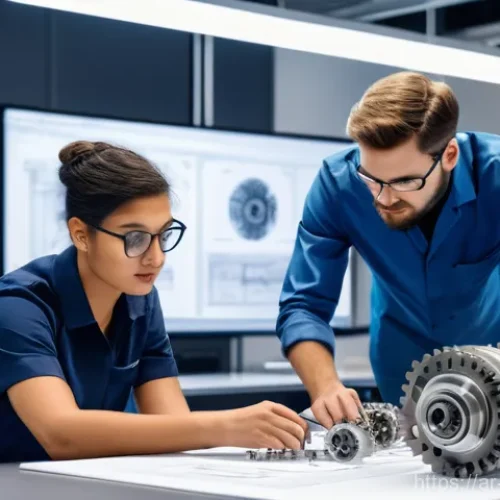 Home 1 기계가공 자격증 추천 교재 - **Prompt: "A diverse team of professional engineers, both male and female, diligently collaborating ...