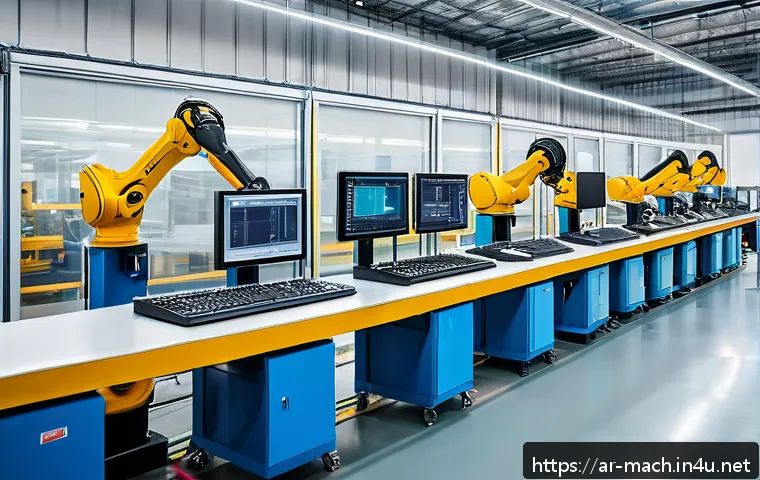기계가공 실무 과정 교육 프로그램 - A modern industrial manufacturing workshop scene in an advanced Middle Eastern factory, showcasing a...