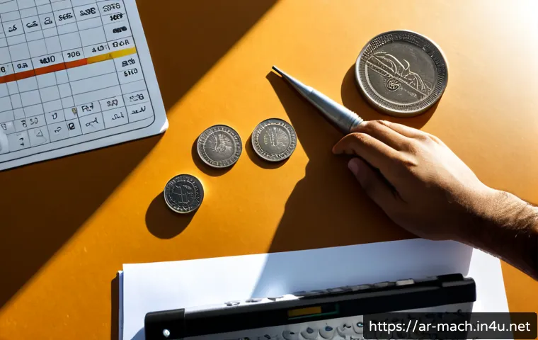 Home 17 기계가공 자격증 시험 비용 - Photorealistic overhead view of an Arab engineering trainee at a tidy desk comparing machining certi...